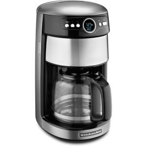 KitchenAid 14 Cup Programmable Coffee Maker with Glass Carafe in Contour Silver KCM1402CU