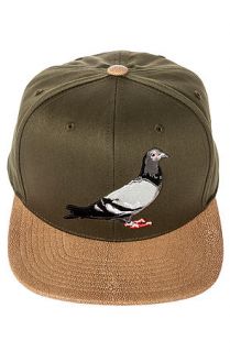 Staple Hat Mitchell & Ness 2 Tone Pigeon Snapback in Olive Green