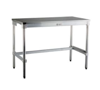 New Age Work Table w/ Crossrails & 16 Gauge Stainless Top, 96x30 in, Aluminum