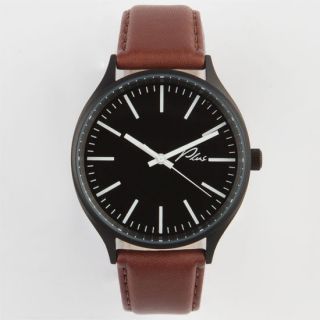 Leather Watch Black/Brown One Size For Men 244494149