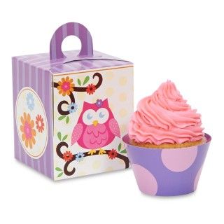Owl Blossom Cupcake Wrapper Combo Kit