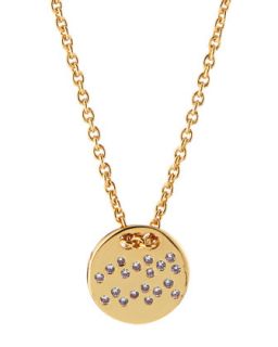 Astrology Shimmer Disc Necklace, Aquarius