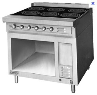 Lang 36 in Induction Range w/ 6 Glass Hobs & Cabinet Base, Stainless, 208/1 V