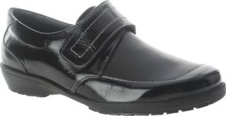 Womens Spring Step Darby   Black Patent Walking Shoes