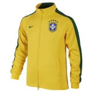 Brasil CBF N98 Authentic International Boys Track Jacket   Varsity Maize