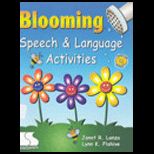 Blooming Speech and Language Activities   With CD