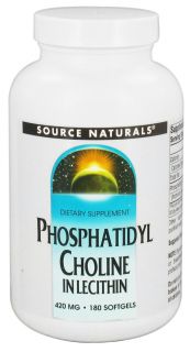 Source Naturals   Phosphatidyl Choline In Lecithin 420 mg.   180 Softgels