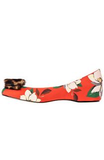 Vivienne Westwood Anglomania Shoe Fantasia II Shoe in Magnolia Printed Silk Orange