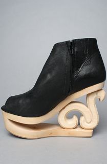 Jeffrey Campbell The Skate Shoe in Black Leather
