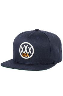 10 Deep Snapback XXX USA Navy