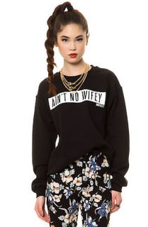 Dimepiece LA Sweatshirt The Ain't No Wifey in Black