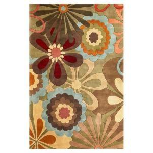 Kas Rugs Floral Overlay Sage/Multi 8 ft. x 10 ft. 6 in. Area Rug RUB89188X106