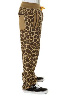LRG Pants Savage Safari Sweatpants Giraffe in Brown