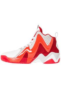Reebok Sneaker Kamikaze II Mid Ghost of Christmas Past Sneaker in White, Steel, Excellent Red, & Cadmium Red