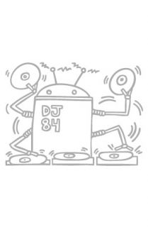 Blik The Keith Haring Robot DJ 84 Wall Decal