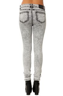 Lip Service Skinny Jean The High Waisted Acid Wash in Grey