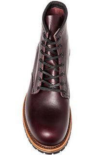 Red Wing Shoes Beckman 6 Inch Round Boot in Black Cherry Featherstone Burgandy
