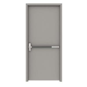 L.I.F Industries 36 in. x 80 in. Flush Gray Exit Right Hand Fire Proof Door Unit with Welded Frame UWX3680R
