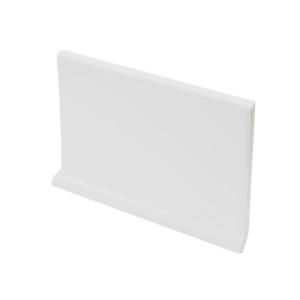 U.S. Ceramic Tile Color Collection Bright Tender Gray 4 in. x 6 in. Ceramic Cove Base Wall Tile DISCONTINUED U761 AT3410