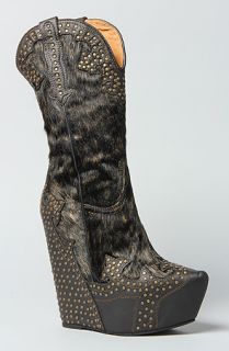 Jeffrey Campbell Wedges Western Boot in Black