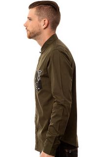 Elwood Shirt Bandana Pocket LS Buttondown in Green