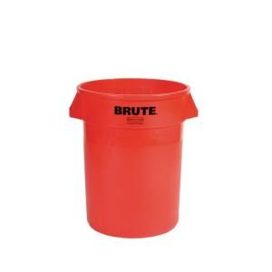 Rubbermaid Commercial Products BRUTE 32 gal. Red Trash Container without Lid FG 2632 RED