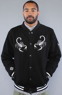 Crooks and Castles The Union Baseball Jacket in Black