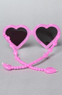 Jeremy Scott for Linda Farrow Sunglasses The Heart Sunglasses in Pink