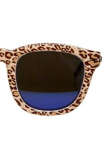 Le Specs Sunglasses Noddy in Leopard and Ice Blue