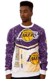 Mitchell & Ness Sweatshirt Los Angeles Lakers Stand Crew Fleece in Purple