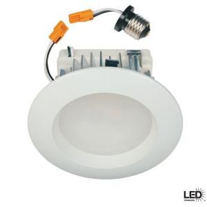 Commercial Electric 4 in. Recessed White LED Retrofit Trim DISCONTINUED HCCER473WH