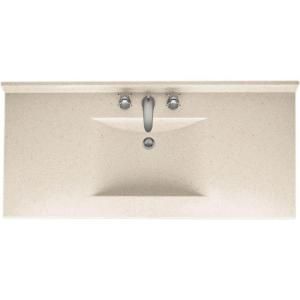 Swanstone Contour 49 in. W Solid Surface Vanity Top in Tahiti Sand witth Single Bowl CV2249 051