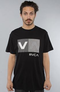 RVCA The Striped Box Vintage Wash Tee in Black