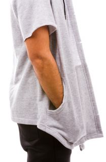 Prolific The Sado Cutoff Hoodie in Grey Triblend Terry