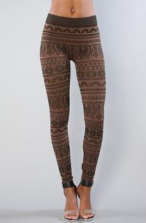 See You Monday  The Ornate Legging in Brown