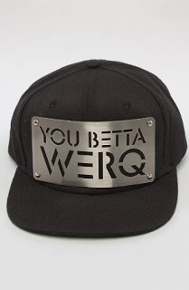 Karl Alley Original Hardware The You Betta Werq Snapback in Black and Silver