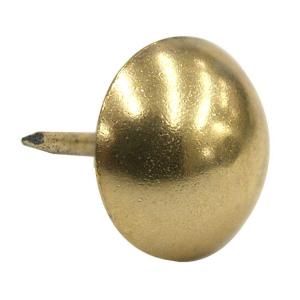 OOK #9 Large Bright Brass Plated Steel Furniture Upholstery Nails (25 Pack) 51801