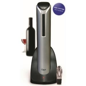 Pro Electric Wine Bottle Opener with Wine Pourer, Stopper, Foil Cutter and Elegant Recharging Stand OW01A