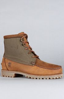 Timberland The Heritage 1996 Handsewn Boot in Roughcut Copper with Dark Olive Canvas