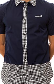 Billionaire Boys Club Shirt Panel Buttondown in Peacoat Blue