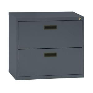 Sandusky 400 Series 2 Drawer Lateral File Cabinet in Charcoal E202L 02