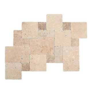 Daltile Travertine Peruvian Cream Paredon Pattern Natural Stone Floor and Wall Tile Kit (6 sq. ft. / case) TS36PATTERN1P