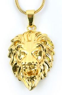 The Gold Gods 18k Gold Lion Head Necklace