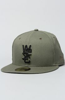 WeSC The 59Fifty Overlay Canvas Cap in Moss Green