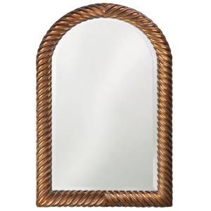 40 in. x 26 in. Arched Rectangle Framed Mirror in Antique Copper 2107