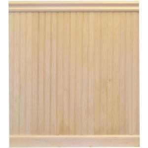House of Fara 8 Linear ft. Basswood Tongue and Groove Wainscot Paneling 32BKIT