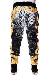 LATHC Pants Ornate Snake Sweatpants Joggers in Black