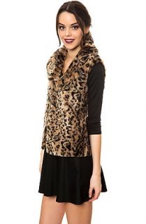 Jack BB Dakota Vest Fayola Faux Fur Leopard in Brown
