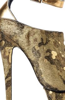 London Trash Bootie The Wynne in Camo Gold