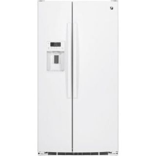 GE 25.9 cu. ft. Side by Side Refrigerator in White GSE26GGEWW